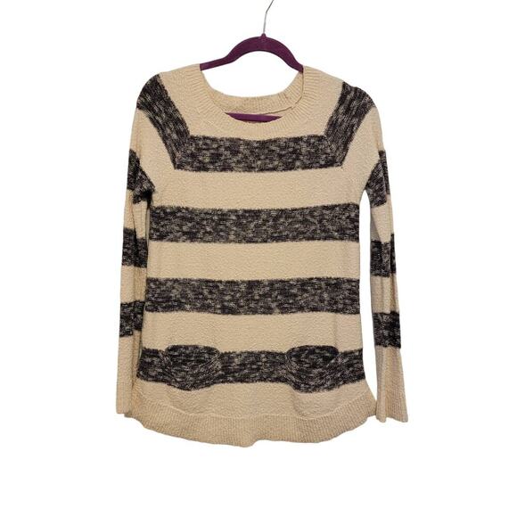 Lou and Grey Sweater Nautical Pullover Beachy Blue and White Striped Small 404 - Picture 1 of 13